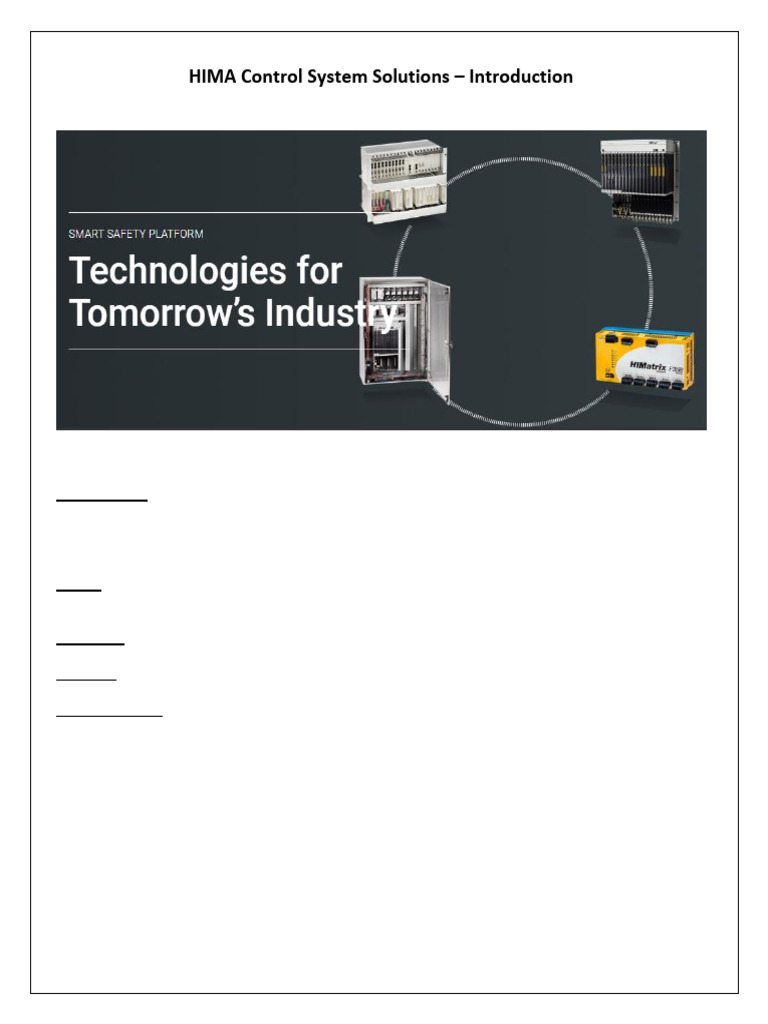 HIMA Control System Solutions | PDF | Programmable Logic Controller ...