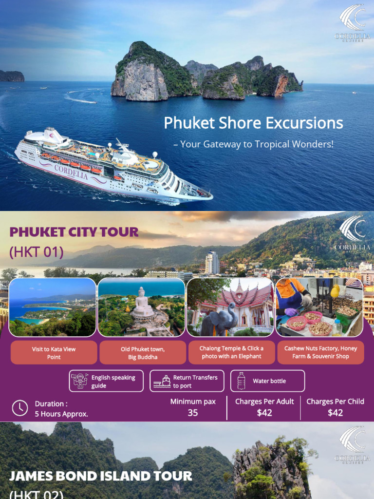 Phuket Shore Excursions & Tours Guide | PDF