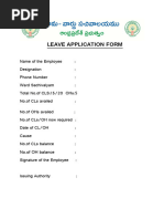 GSWS Leave Application Form | PDF