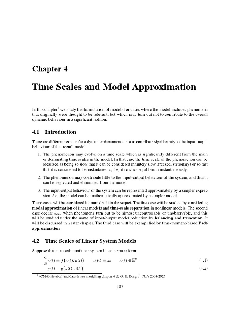Time Scales in Model Approximation | PDF | Eigenvalues And Eigenvectors ...