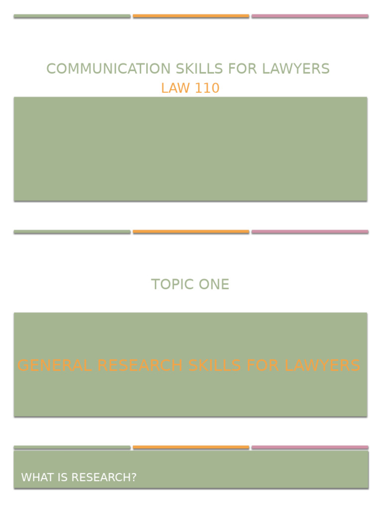 Essential Research Skills for Lawyers | PDF | Knowledge | Reason