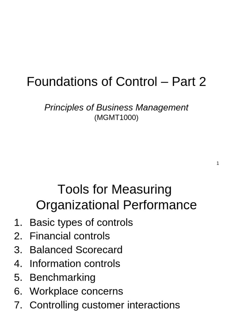 Foundations of Control - Part 2 | PDF | Leverage (Finance) | Revenue