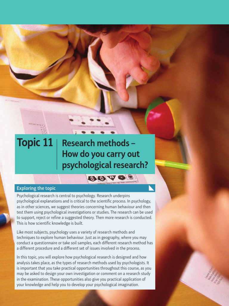 Designing Controlled Psychological Research | PDF | Hypothesis ...