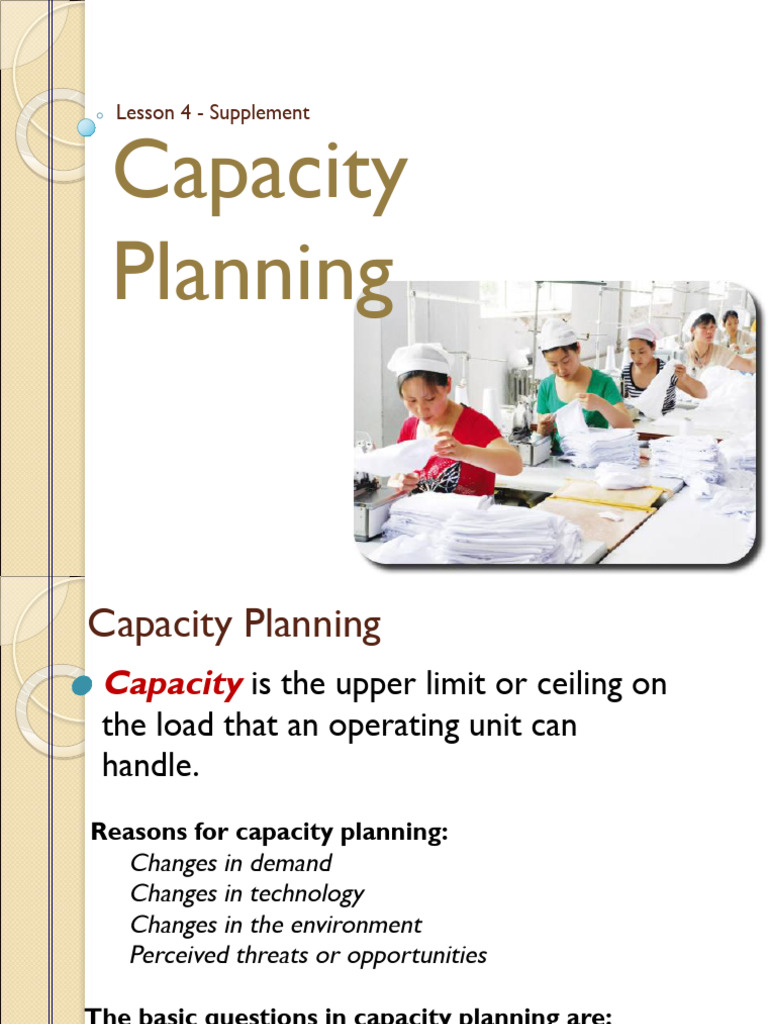 Capacity Planning Strategies and Analysis | PDF | Business | Business ...