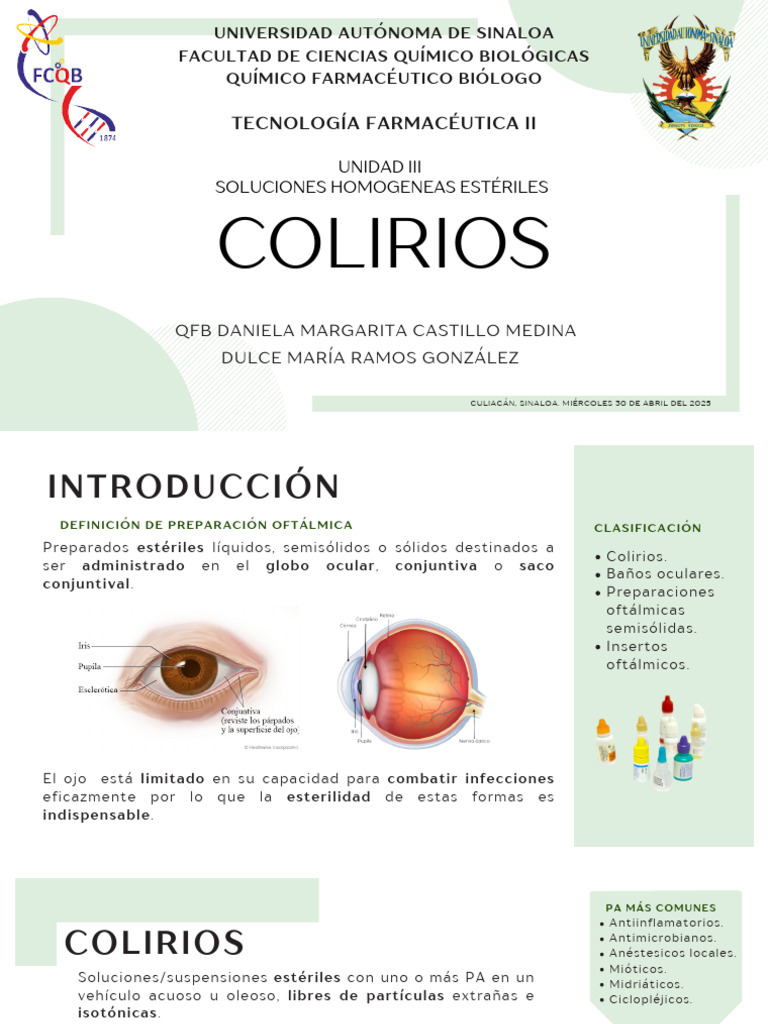 Guía sobre Colirios y Preparaciones Oftálmicas | PDF