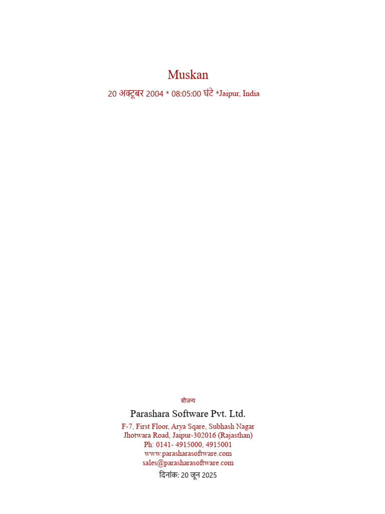 Horoscope Muskan | PDF