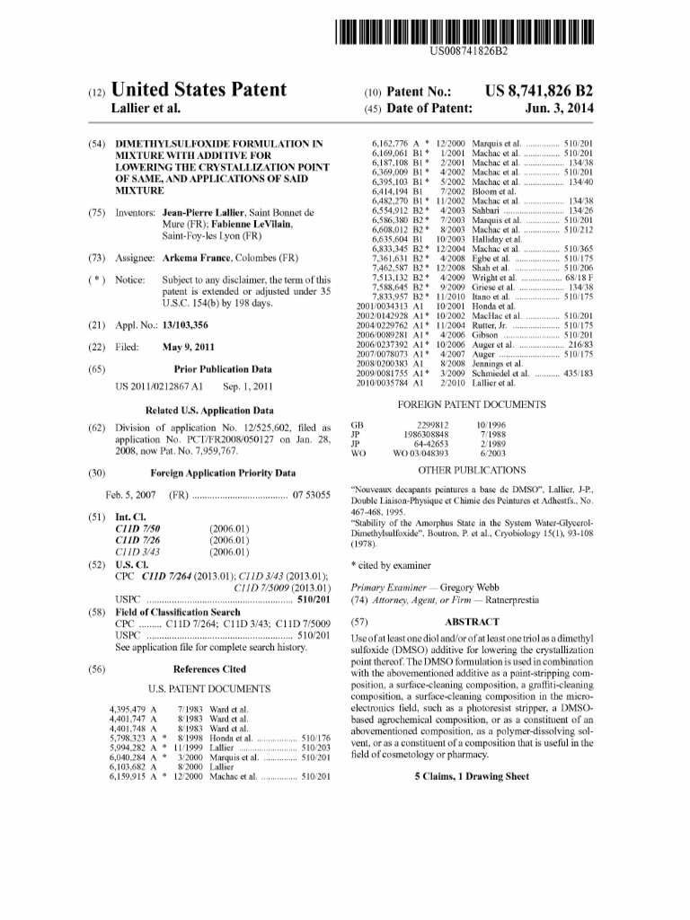 DMSO Formulation for Crystallization Control | PDF | Dimethyl Sulfoxide ...