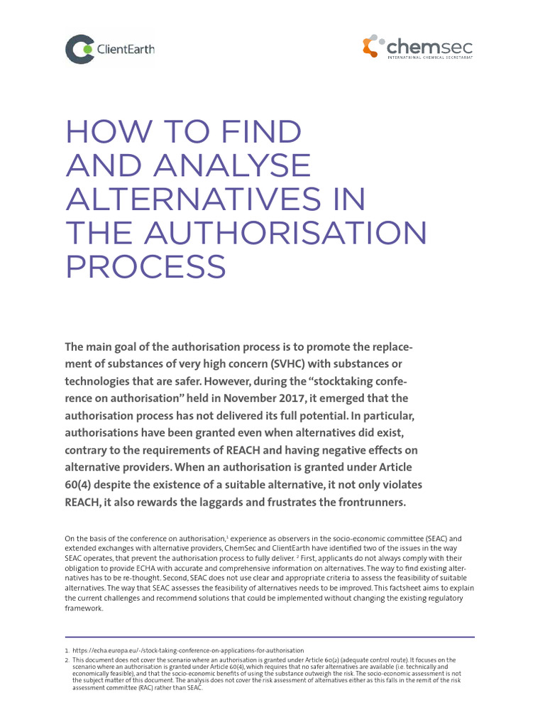 Finding Alternatives in Authorisation Process | PDF | Mergers And ...