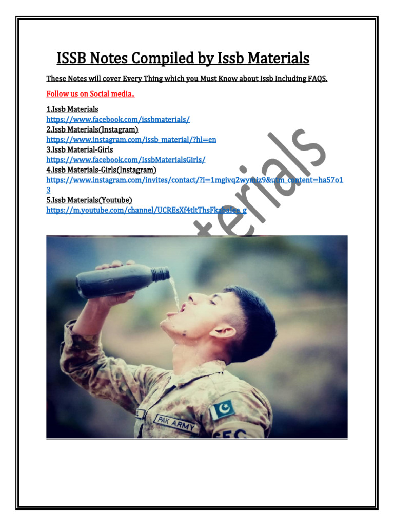 Comprehensive ISSB Guide and Schedule | PDF