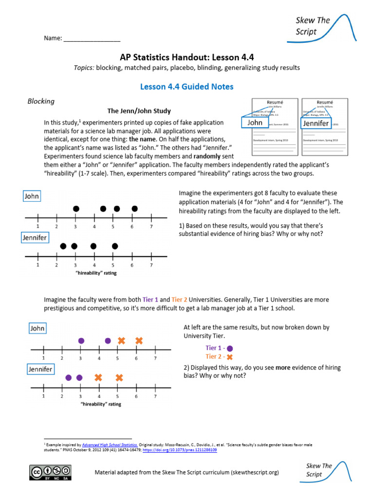 AP Stats: Blocking and Placebo Effects | PDF | Placebo | Statistics