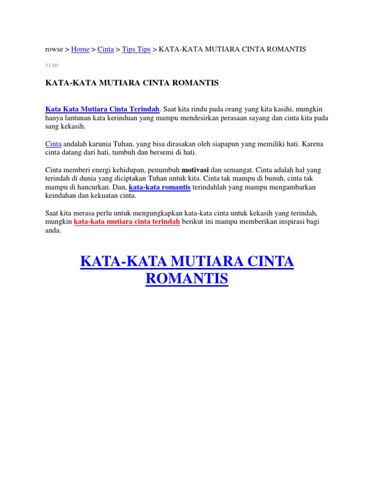Kata Kata Romantis Terindah Bucin Galau