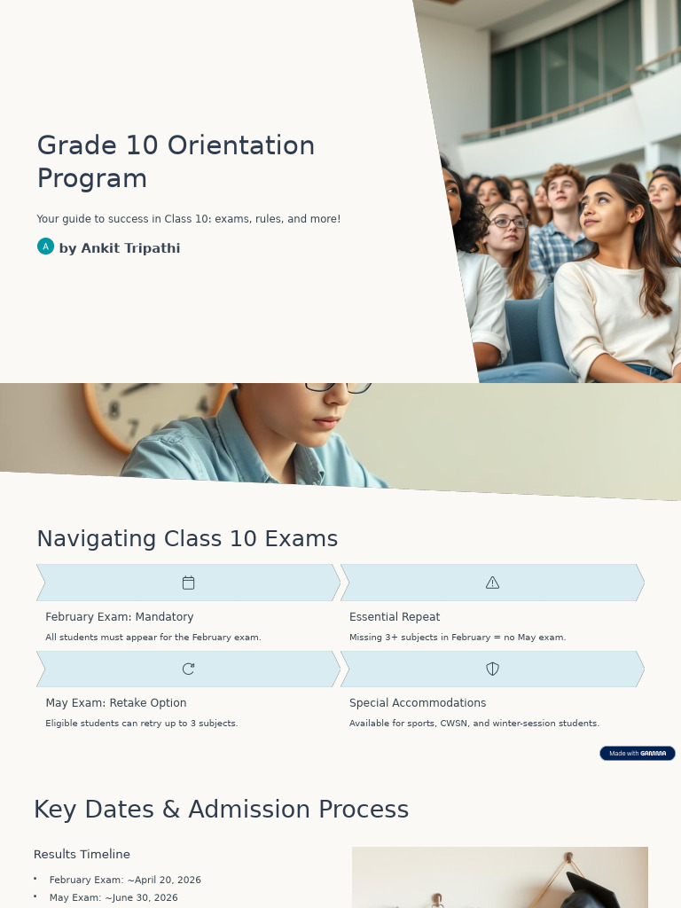 Grade 10 Orientation Guide 2024-25 | PDF