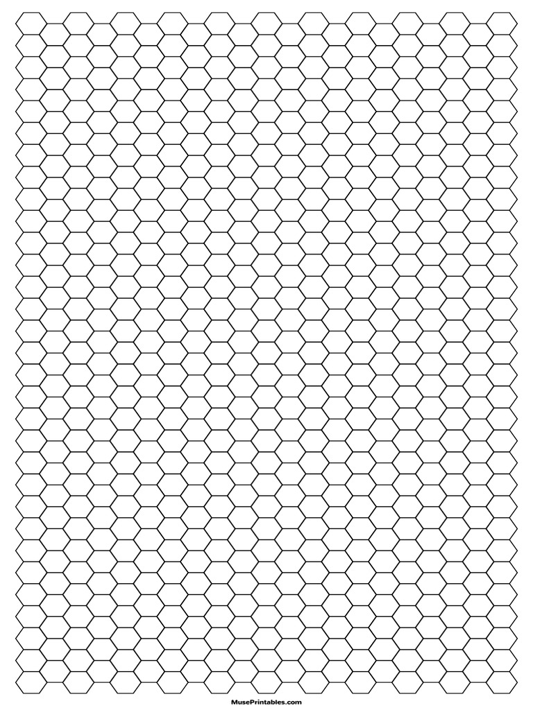 1 4 Inch Black Hexagon Graph Paper Legal Watermarked | PDF