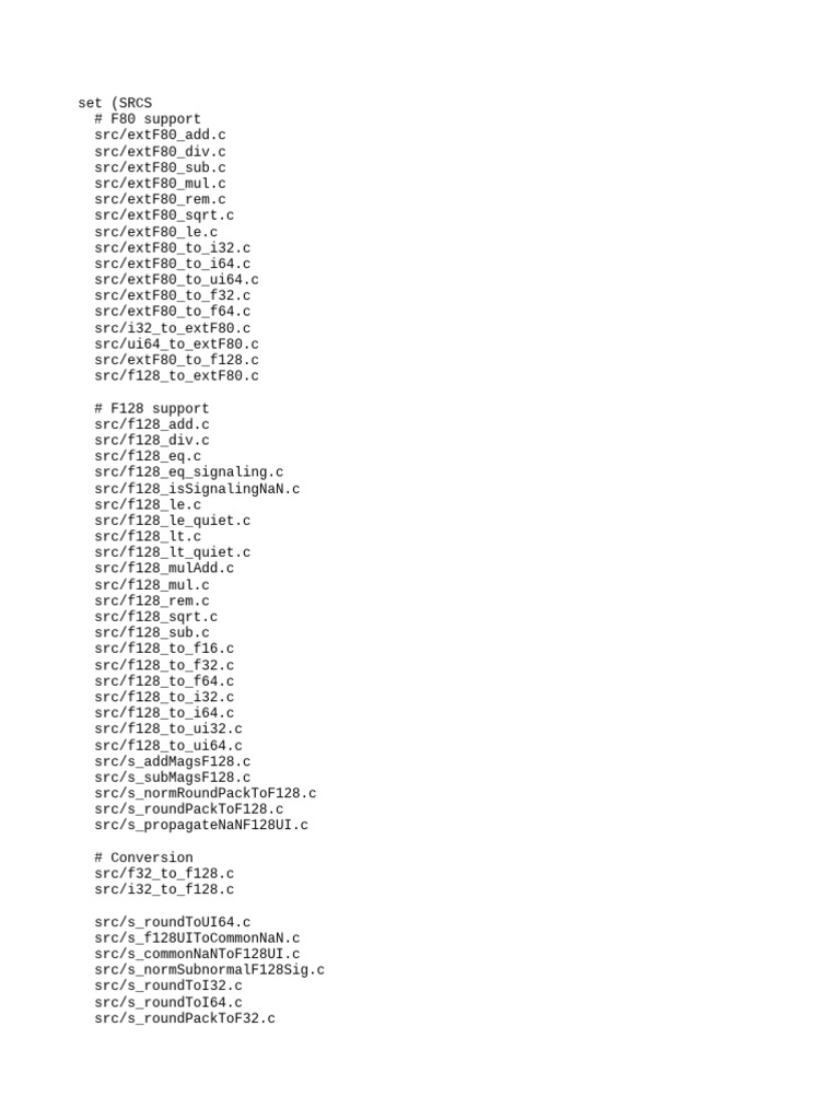 SoftFloat Library Source Code Setup | PDF