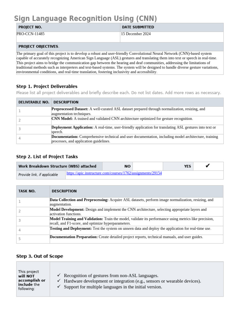 ASL Gesture Recognition with CNN System | PDF | Sign Language | Usability