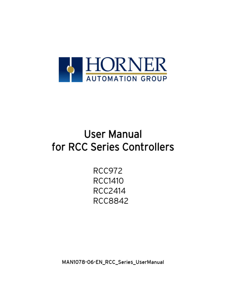 RCC Series Controllers User Manual | PDF | Legal Liability | Computer ...