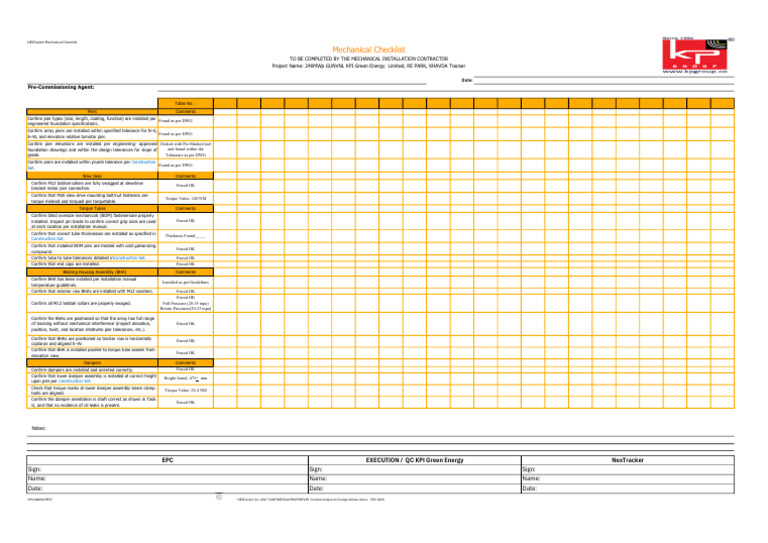 Mechanical - Checklist - Part A | PDF | Mechanical Engineering