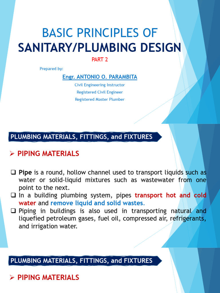 Plumbing Materials and Their Uses | PDF | Pipe (Fluid Conveyance ...