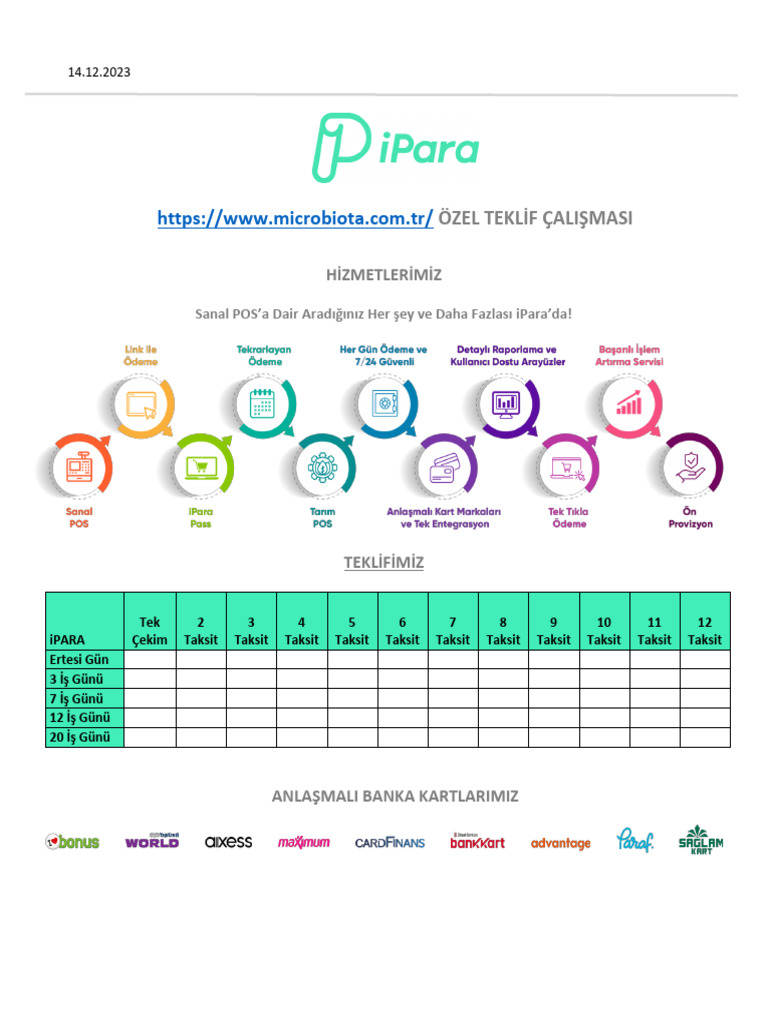 Ipara Özel Teklif - Microbiota - Com.tr | PDF