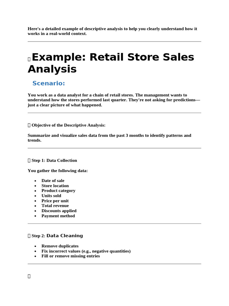 Descriptive Analysis Example | PDF