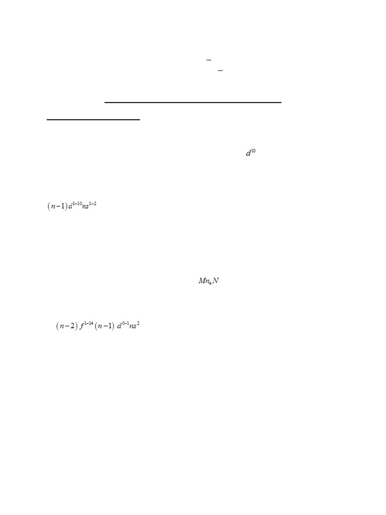 D and F Block Elements Question Bank | PDF | Transition Metals | Lanthanide