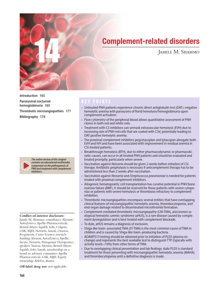 PNH and Complement-Mediated Disorders | PDF | Clinical Medicine ...