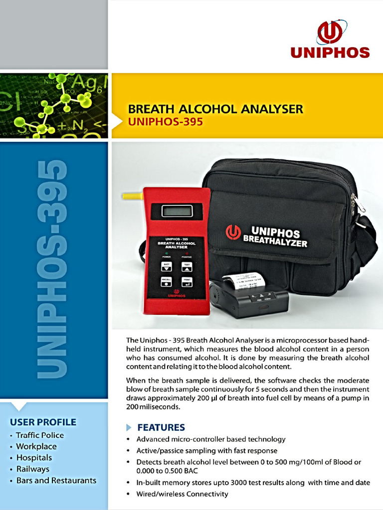 Uniphos BAA - Breath Alcohol Analyser | PDF