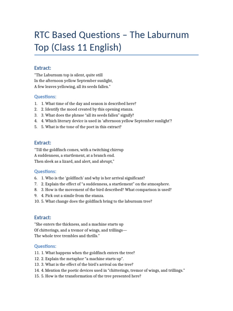 RTC Questions for 