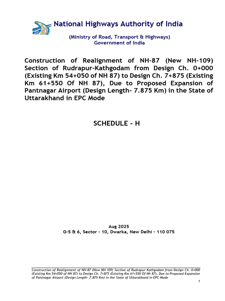 NH-87 Realignment for Airport Expansion | PDF | Road Infrastructure | Road