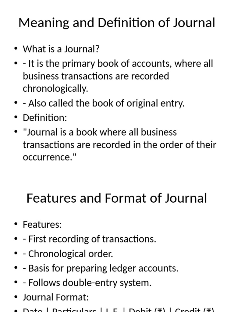 Understanding the Journal in Accounting | PDF