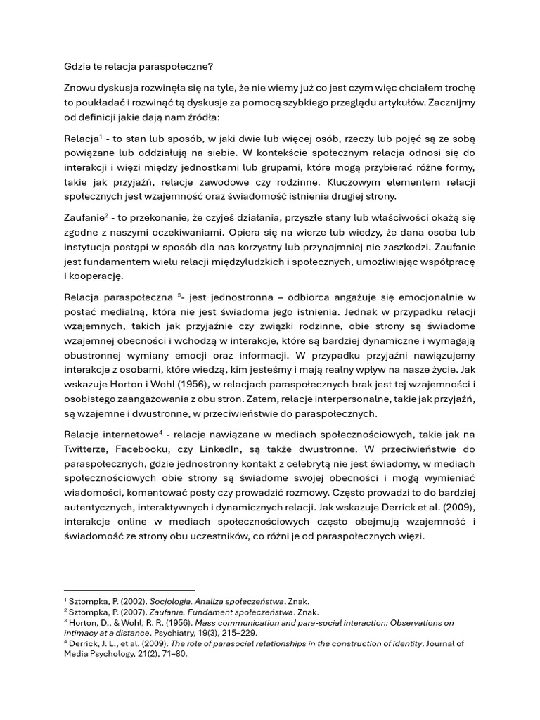 Parasocial Próba Polemiki | PDF