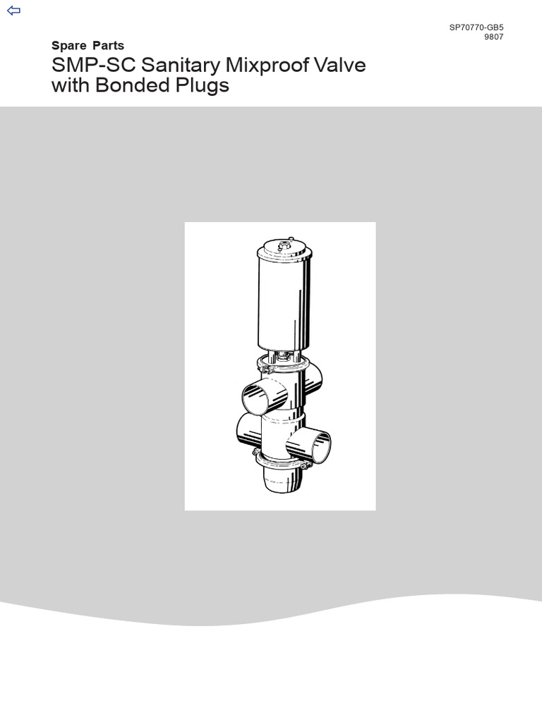 SMP-SC Sanitary Valve Spare Parts List | PDF | Piston | Valve