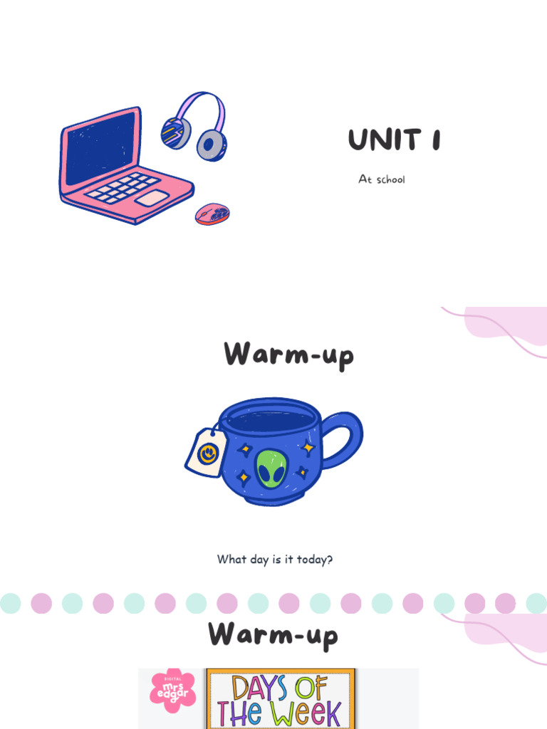 Unit 1 at School | PDF
