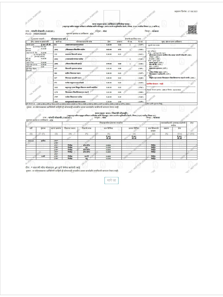 (Select Record of Right) : Htra State (India) That Provides 7/12 ...