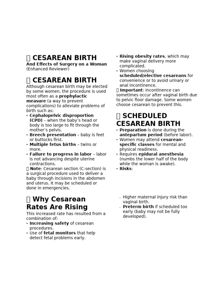 ? Cesarean Birth | PDF | Caesarean Section | Childbirth