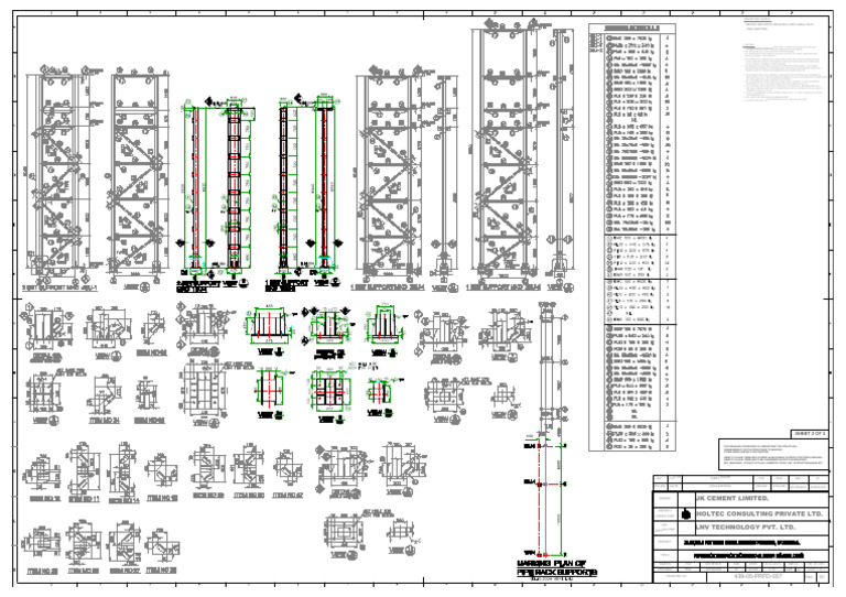 Structural Steel Drawings for JK Cement | PDF | Welding | Construction