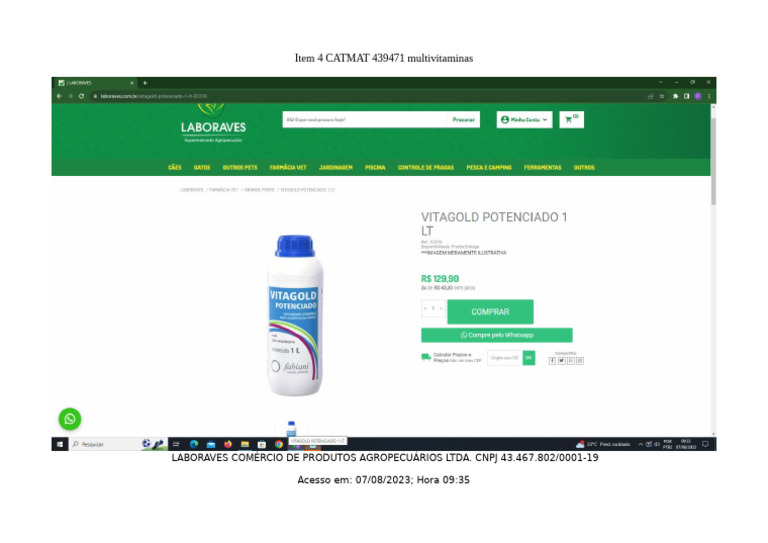 Item 4 CATMAT 439471 Multivitaminas | PDF
