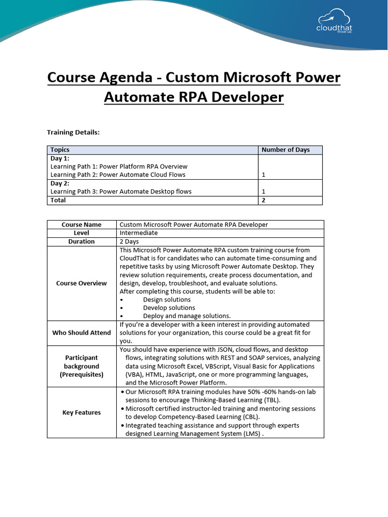 Microsoft Power Automate RPA Course | PDF | Automation | Visual Basic ...