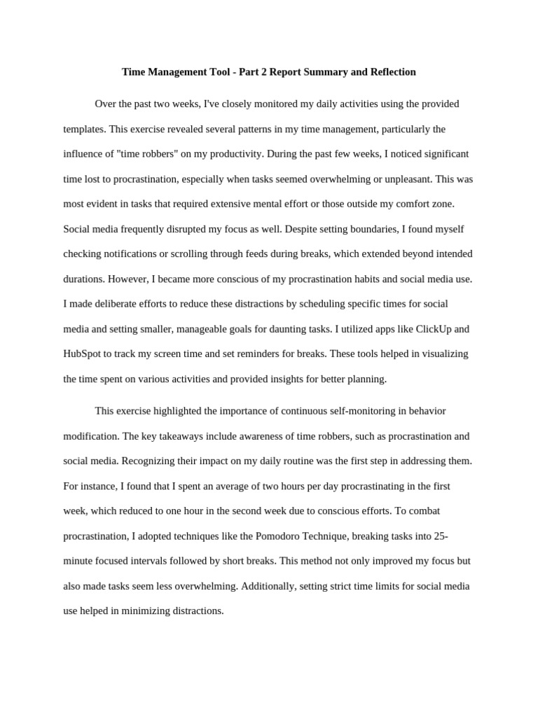 Time Management Insights and Strategies | PDF | Time Management ...