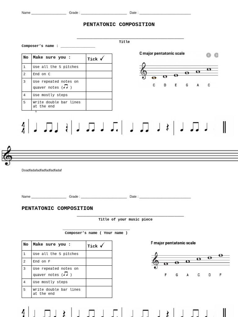 Pentatonic Composition | PDF