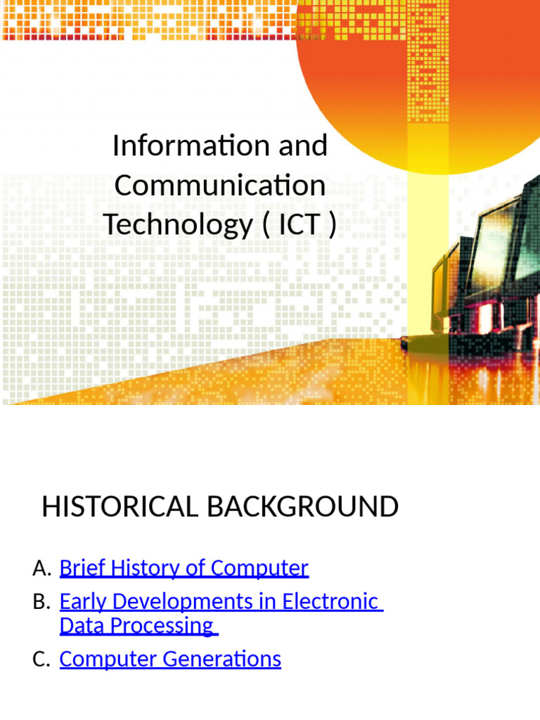 History of Computing Devices and ICT | PDF | Integrated Circuit ...