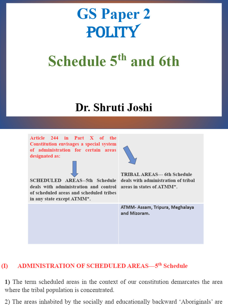 Understanding the 6th Schedule Provisions | PDF | Government Of India ...