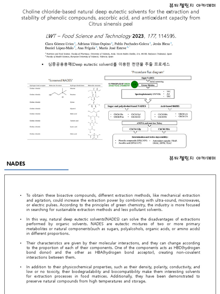 NADES for Bioactive Compound Extraction | PDF | Solvent | Materials