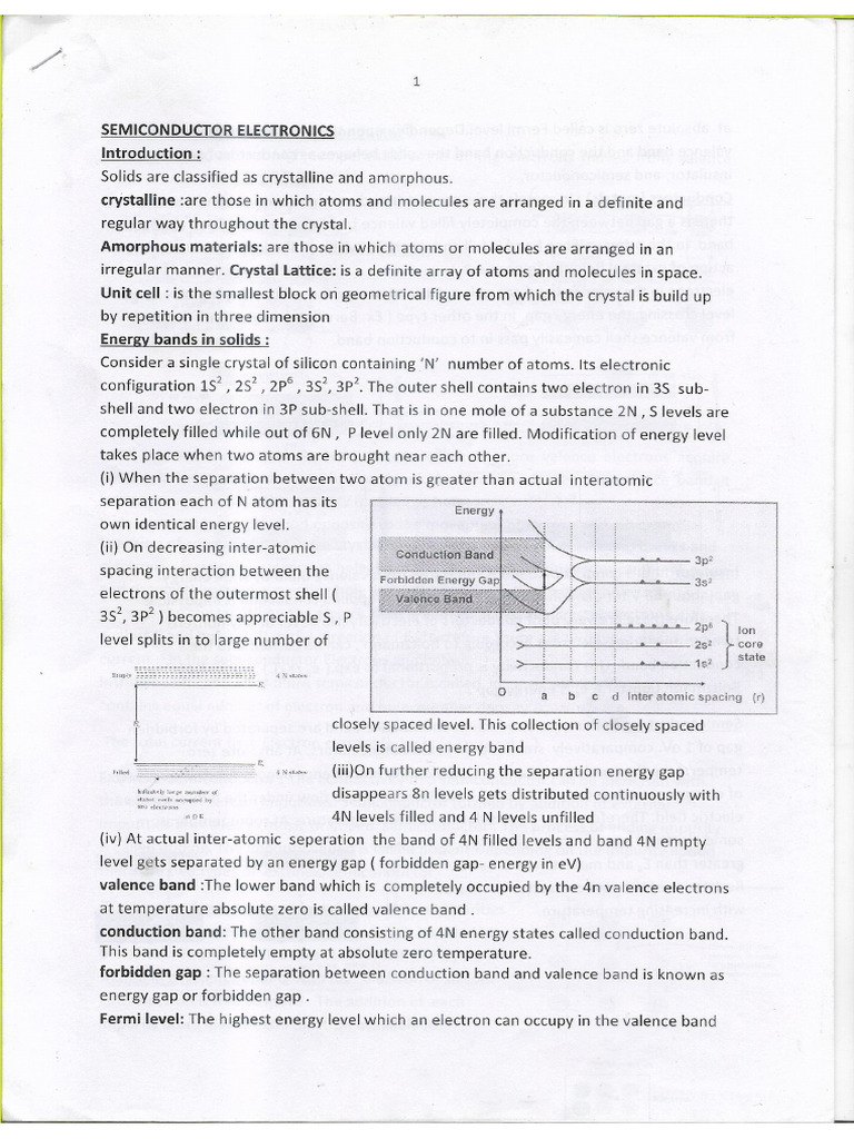 Phy - Semiconductor Electronics | PDF