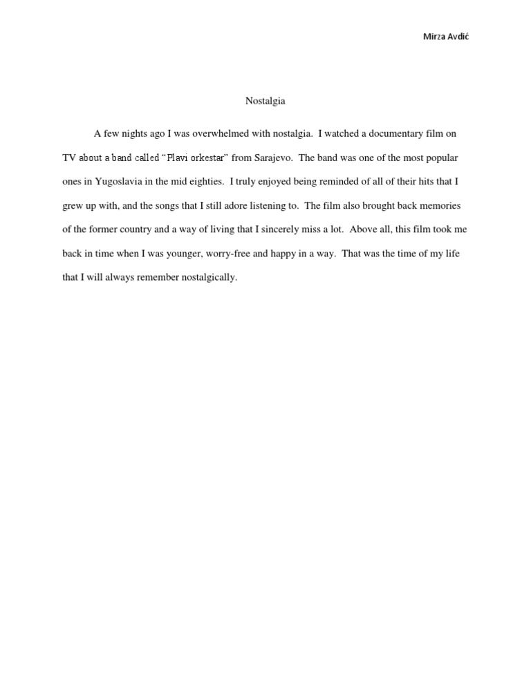 Nostalgia | PDF