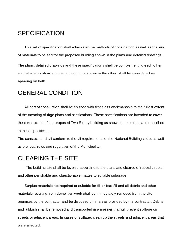 Specification | PDF | Concrete | Cement