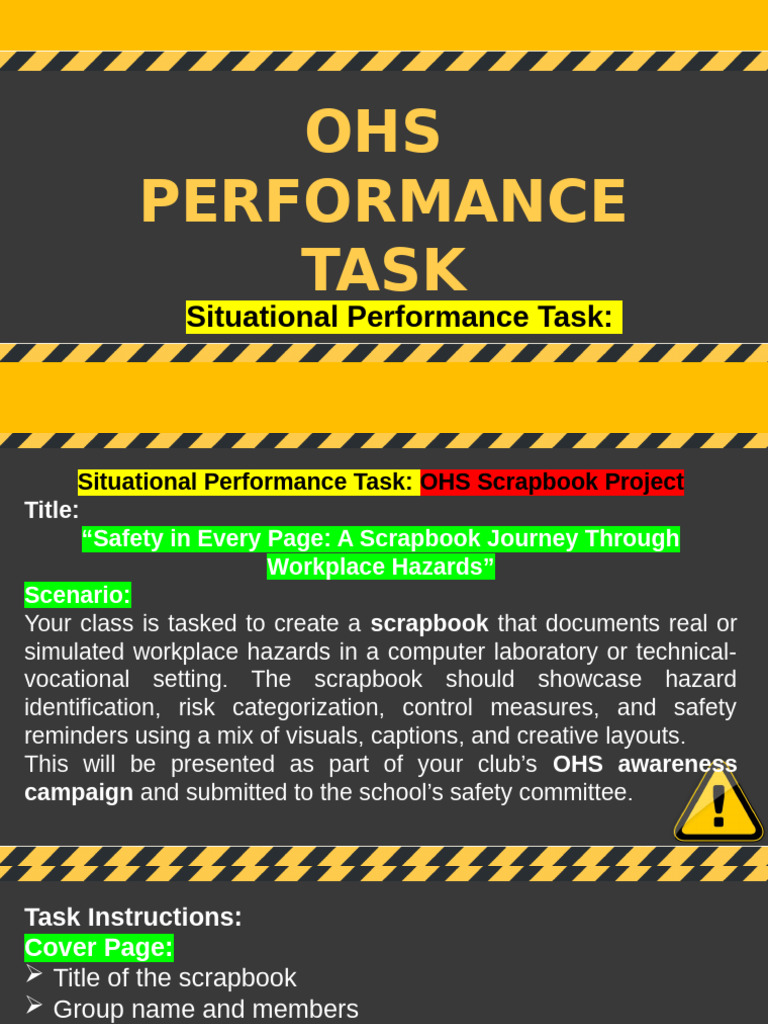 OHS Scrapbook Project Overview | PDF | Hazards | Risk