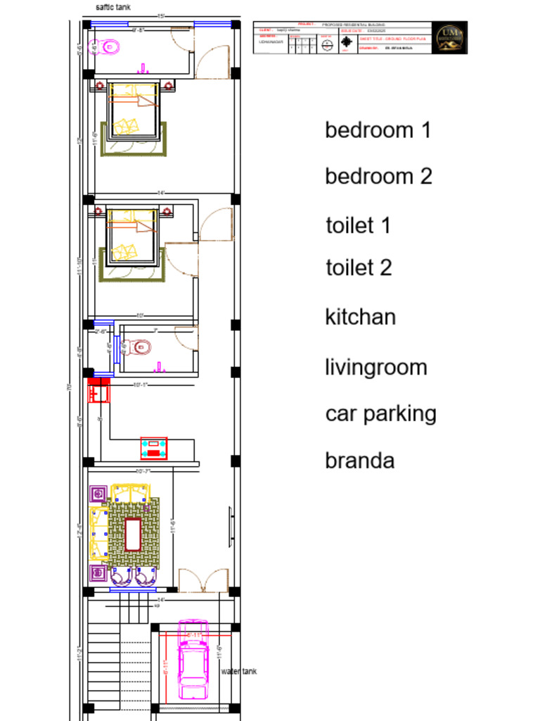 Ground Floor Plan for Residential Building | PDF