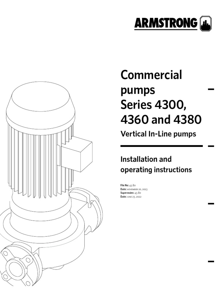Armstrong 4300/4380 Installation Guide | PDF | Pump | Pipe (Fluid