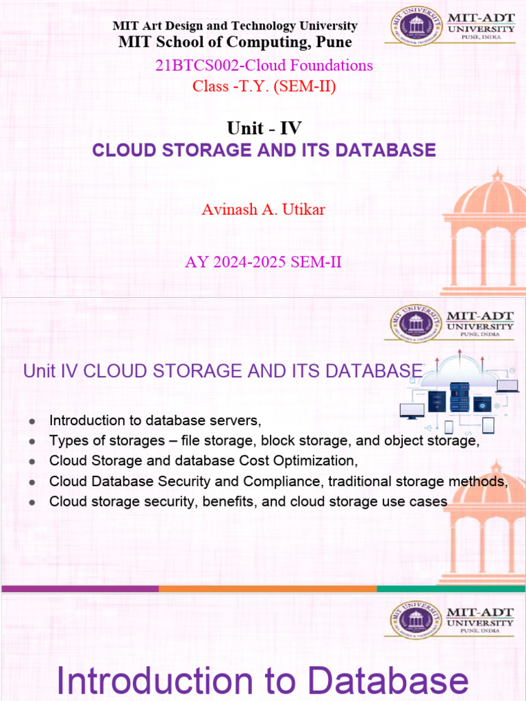 Cloud Storage and Database Overview | PDF | Cloud Computing | Databases